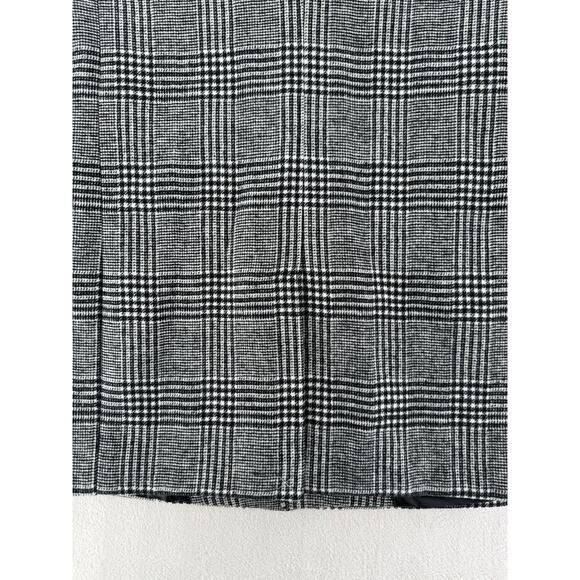 Nordstrom Open Edit Mens Glen Plaid Coat Black White Check Overcoat Large NWOT - Picture 9 of 11